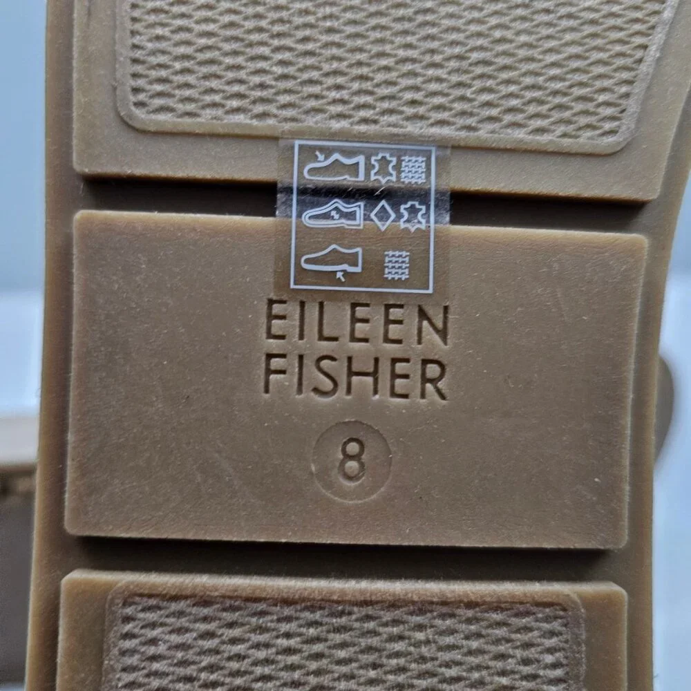 Eileen Fisher Mayla Espadrille Sandal Womens 8 Jute Platform Slide Summer - Picture 13 of 14